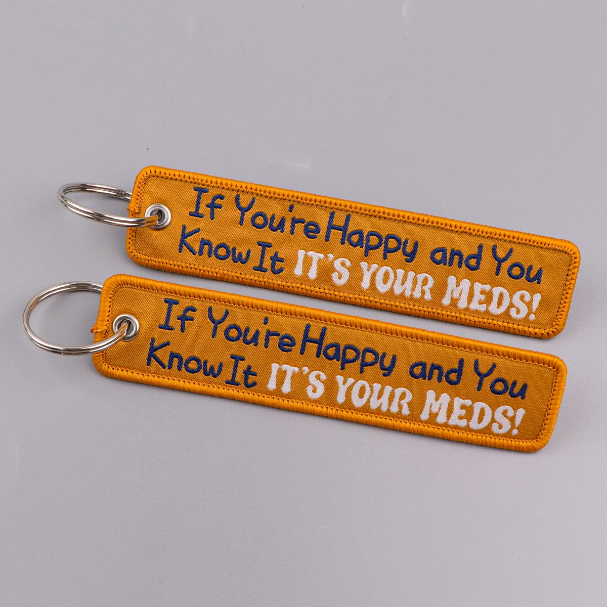 "IF YOU'RE HAPPY"Embroidery Key Fobs Mental Health Quotes Keychain For Motorcycles Cars Key Pendant Key Tags Chaveiro Jewelry
"IF YOU'RE HAPPY"Embroidery Key Fobs Mental Health Quotes Keychain For Motorcycles Cars Key Pendant Key Tags Chaveiro Jewelry