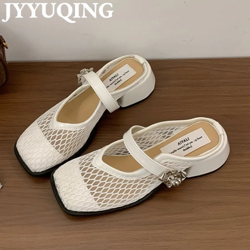 Mesh High Heels Slippers Women Heeled Sandals Mules Shoes Square Toe New 2025 Summer Woman Chunky Pumps Dress Sandalias Designer
Mesh High Heels Slippers Women Heeled Sandals Mules Shoes Square Toe New 2025 Summer Woman Chunky Pumps Dress Sandalias Designer