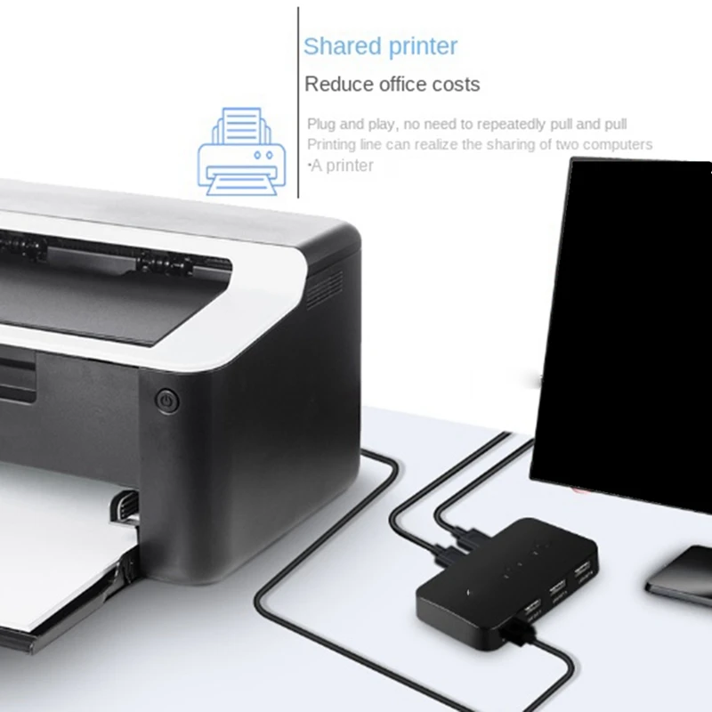 USB Switcher Shared Controller Hub Adapter USB 2 Input 4 Output Fit For Laptop Printer Keyboard Mouse Monitor
USB Switcher Shared Controller Hub Adapter USB 2 Input 4 Output Fit For Laptop Printer Keyboard Mouse Monitor