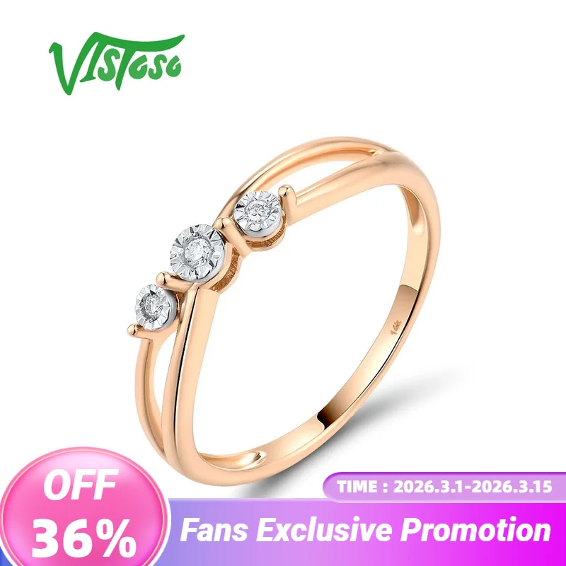 VISTOSO Authentic 14K 585 Two-Tone Gold Ring For Women Sparkling Diamond Stacking Dainty Bridal Wedding Engagement Fine Jewelry
VISTOSO Authentic 14K 585 Two-Tone Gold Ring For Women Sparkling Diamond Stacking Dainty Bridal Wedding Engagement Fine Jewelry