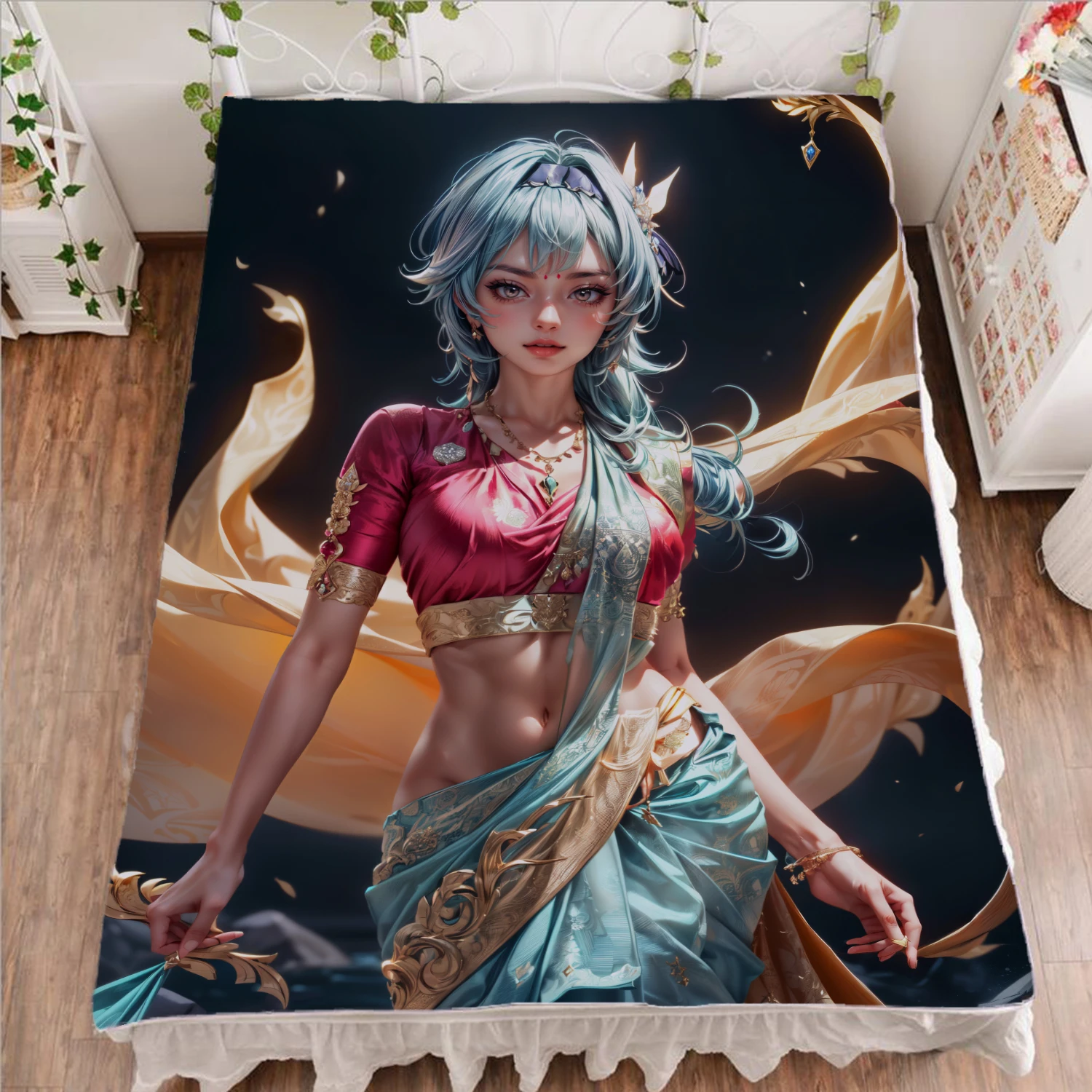 150x200cm Anime Eula Bed Sheet Anime Green Hair Girl Duvet Cover DIY Custom Warm Flannel Blanket
150x200cm Anime Eula Bed Sheet Anime Green Hair Girl Duvet Cover DIY Custom Warm Flannel Blanket