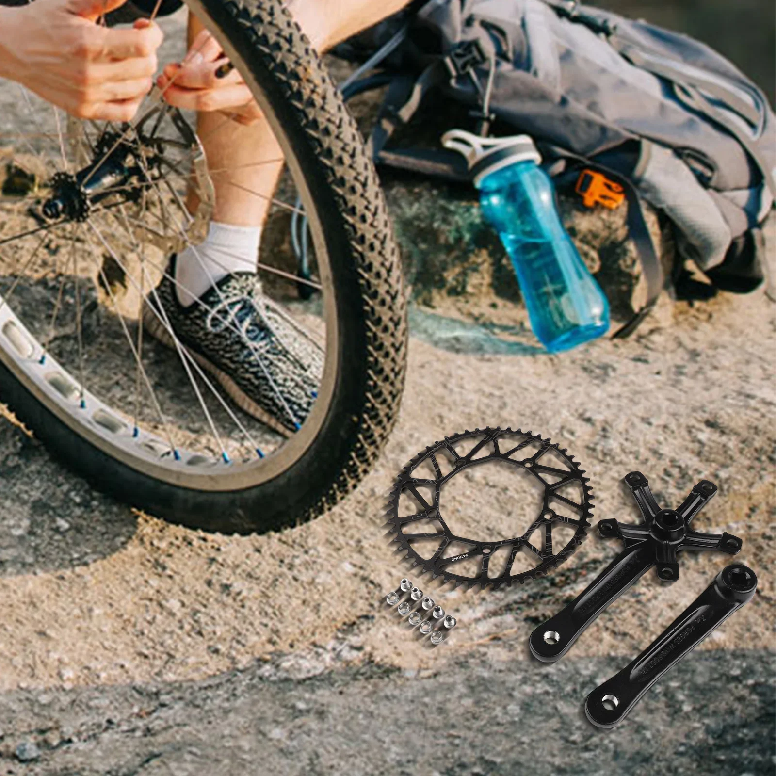 Bicycle Single Speed Crank Ultralight Hollow 130BCD 48-56t Crankset Chainring For Folding Bike 170mm Crankset Cycling Parts
Bicycle Single Speed Crank Ultralight Hollow 130BCD 48-56t Crankset Chainring For Folding Bike 170mm Crankset Cycling Parts