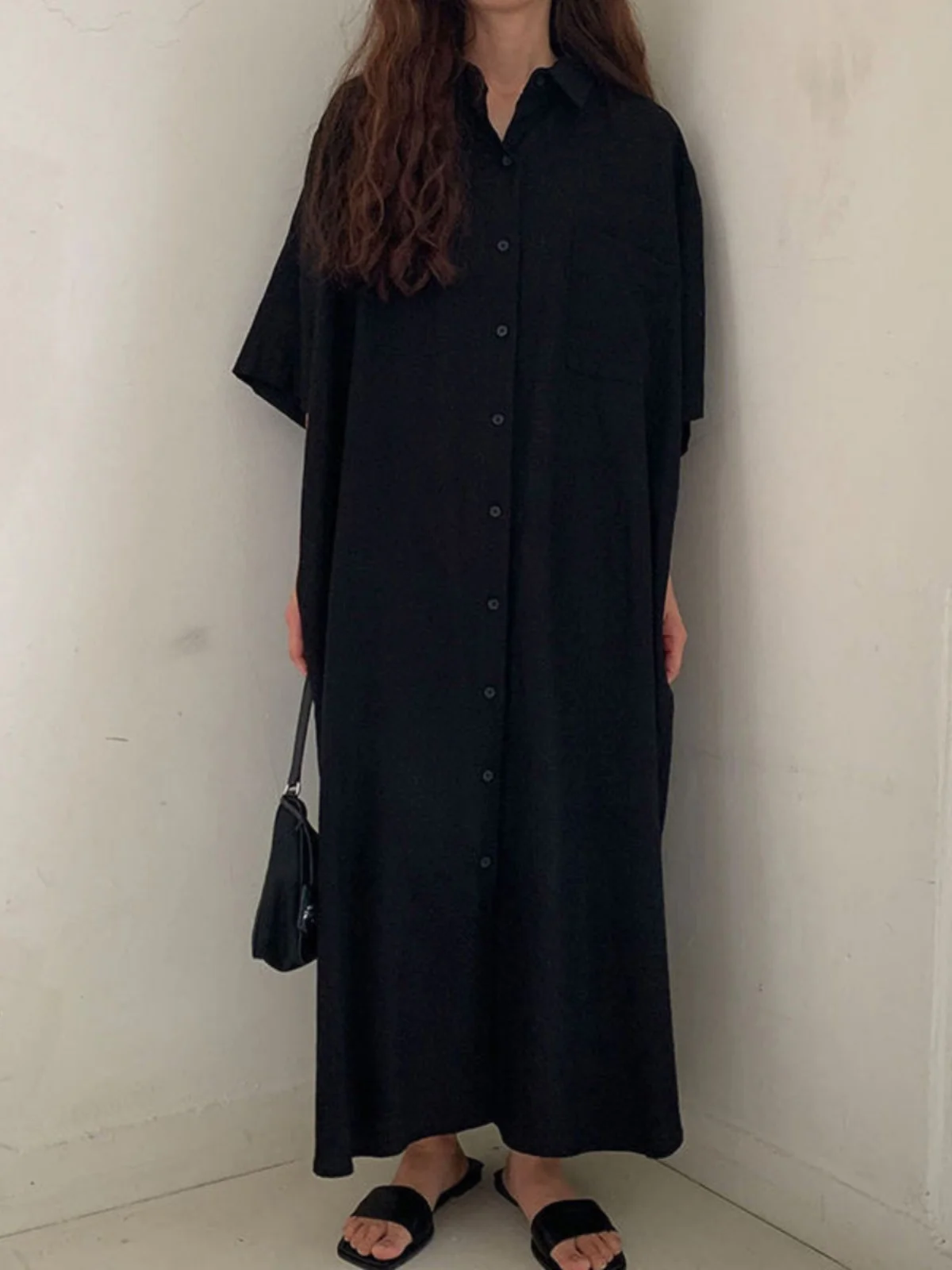 plus Size Summer Thin Short Sleeve Dress Women Loose High Waist Button up Long Dress Comfortable Casual Straight Cut Korean S...
plus Size Summer Thin Short Sleeve Dress Women Loose High Waist Button up Long Dress Comfortable Casual Straight Cut Korean S...