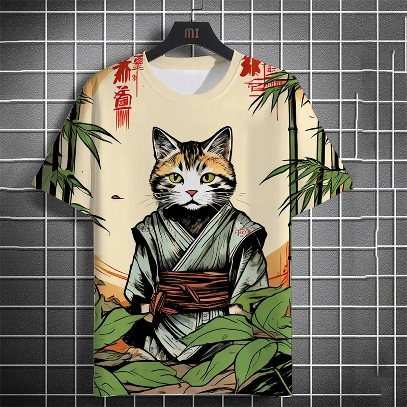Модные японские футболки с рисунком кошек Ukiyo-e, летние трендовые футболки с короткими рукавами для мужчин и женщин, повседневные футболки в стиле Харадзюку, топы
Модные японские футболки с рисунком кошек Ukiyo-e, летние трендовые футболки с короткими рукавами для мужчин и женщин, повседневные футболки в стиле Харадзюку, топы