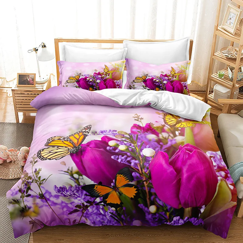 Butterfly And Flower Colorful Bedding Set Quilt Cover With Pillowcase Luxury Comforter Sets Kids Girls Gifts Duvet Cover
Butterfly And Flower Colorful Bedding Set Quilt Cover With Pillowcase Luxury Comforter Sets Kids Girls Gifts Duvet Cover
