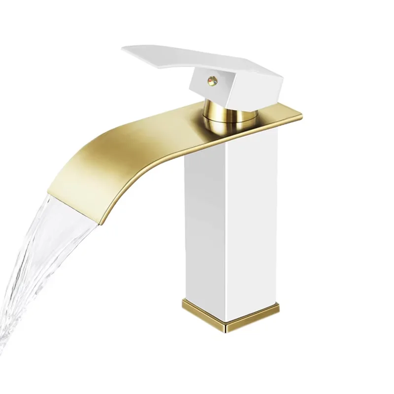 White Gold Hot and Cold Water Mixer Single Entry Bathroom Taps Bathroom Waterfall Faucets New Design Bathroom Basin Faucet
White Gold Hot and Cold Water Mixer Single Entry Bathroom Taps Bathroom Waterfall Faucets New Design Bathroom Basin Faucet