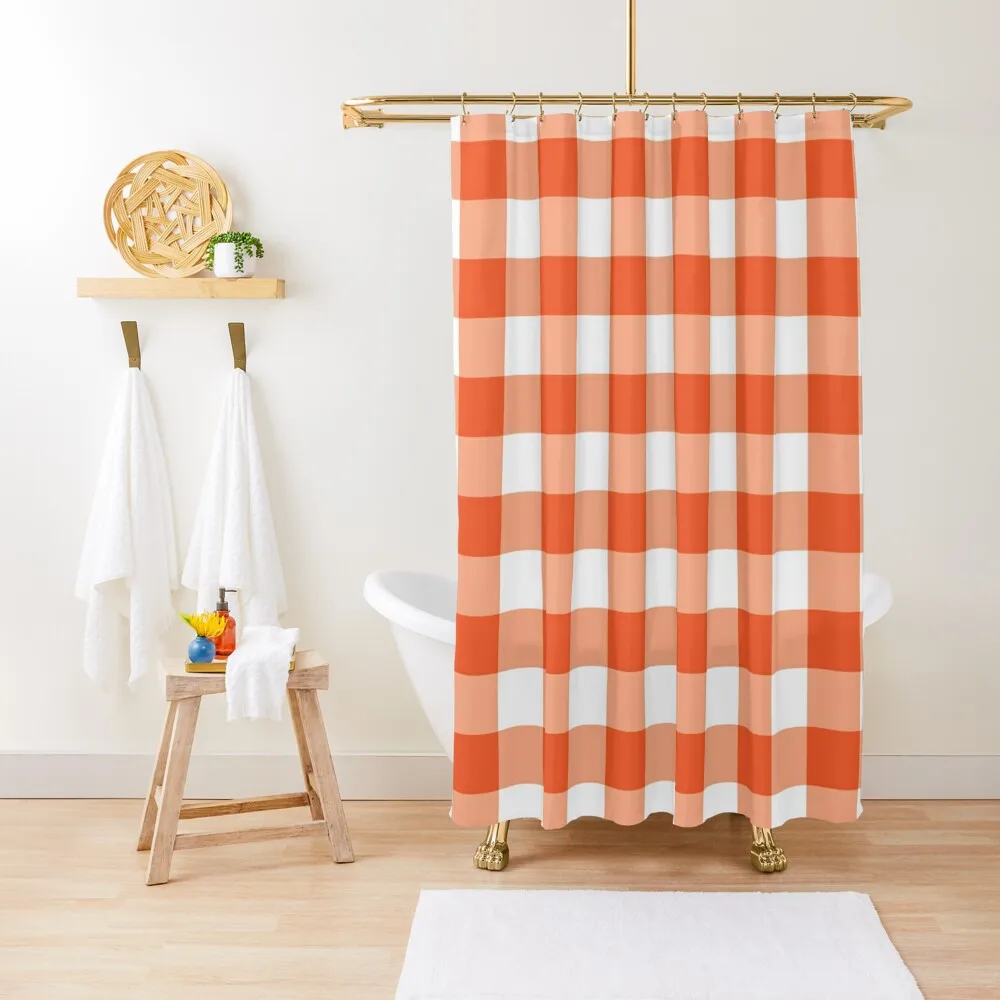 Classic Orange and white Gingham Pattern Shower Curtain Funny Shower Bathroom Accessories For Bathroom Curtain
Classic Orange and white Gingham Pattern Shower Curtain Funny Shower Bathroom Accessories For Bathroom Curtain