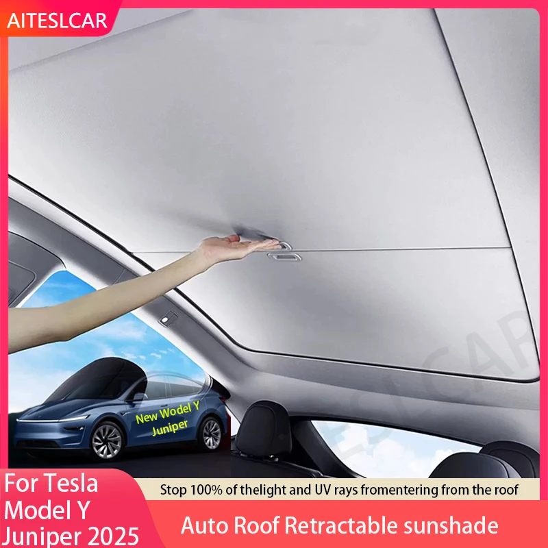 New Retratable Sunshade For Tesla Model Y Juniper 2025 Roof Shade Scroll Original Sun Visor Model Y 2019-2025 Pleated Sunscreen
New Retratable Sunshade For Tesla Model Y Juniper 2025 Roof Shade Scroll Original Sun Visor Model Y 2019-2025 Pleated Sunscreen