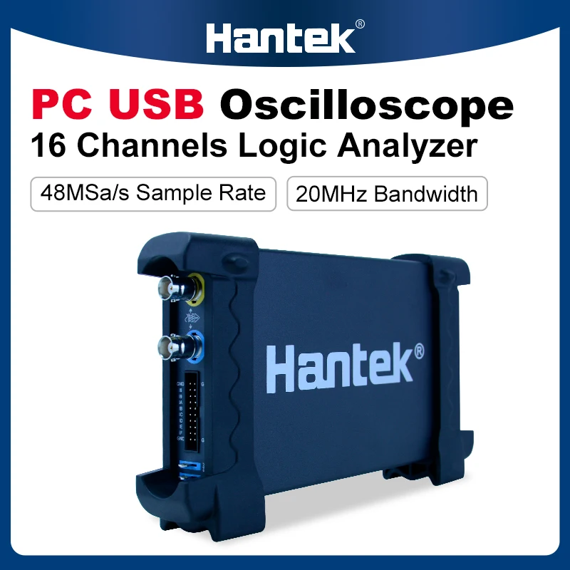 Hantek 6022BL Digital Portable USB Oscilloscope PC 20MHz Bandwidth Osciloscopio 16 Channels Logic Analyzer 48MSa/s Sample Rate
Hantek 6022BL Digital Portable USB Oscilloscope PC 20MHz Bandwidth Osciloscopio 16 Channels Logic Analyzer 48MSa/s Sample Rate