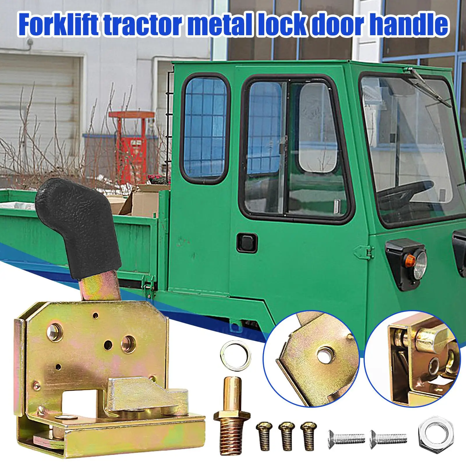 Loader Tractor Cab Door Lock Latch, Solid Metal Safety Door Handle, Wear Resistant Hardware Replacement Part for Construction
Loader Tractor Cab Door Lock Latch, Solid Metal Safety Door Handle, Wear Resistant Hardware Replacement Part for Construction