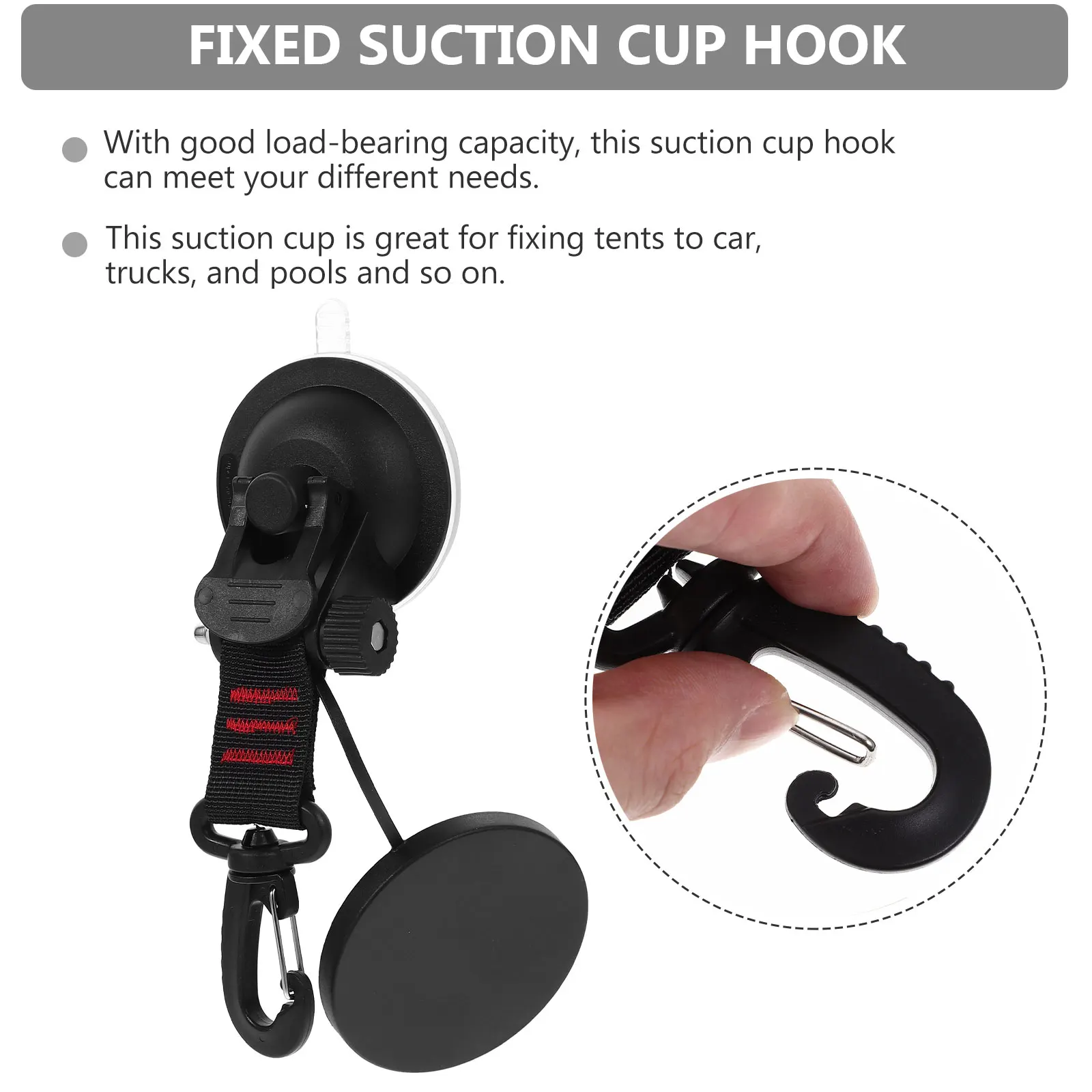 Suction Cup Hook for Tent Car Powerful Sucker Smooth Surface Durable Lightweight RV Camping Tarp Hooks Accessories
Suction Cup Hook for Tent Car Powerful Sucker Smooth Surface Durable Lightweight RV Camping Tarp Hooks Accessories