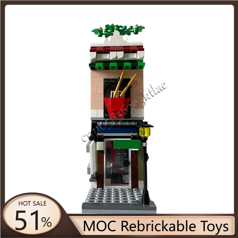 New 442 PCS MOC City Street Views Modular Noodle Shop Building Blocks Educational Assembly Children Toys Popular Christmas Gifts
New 442 PCS MOC City Street Views Modular Noodle Shop Building Blocks Educational Assembly Children Toys Popular Christmas Gifts