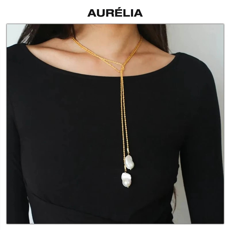 Fashion Top Quality Natural Baroque Pearl Twists Sweater Long Chain Retro Gold Silver Necklace Women Europe Jewelry Trend
Fashion Top Quality Natural Baroque Pearl Twists Sweater Long Chain Retro Gold Silver Necklace Women Europe Jewelry Trend