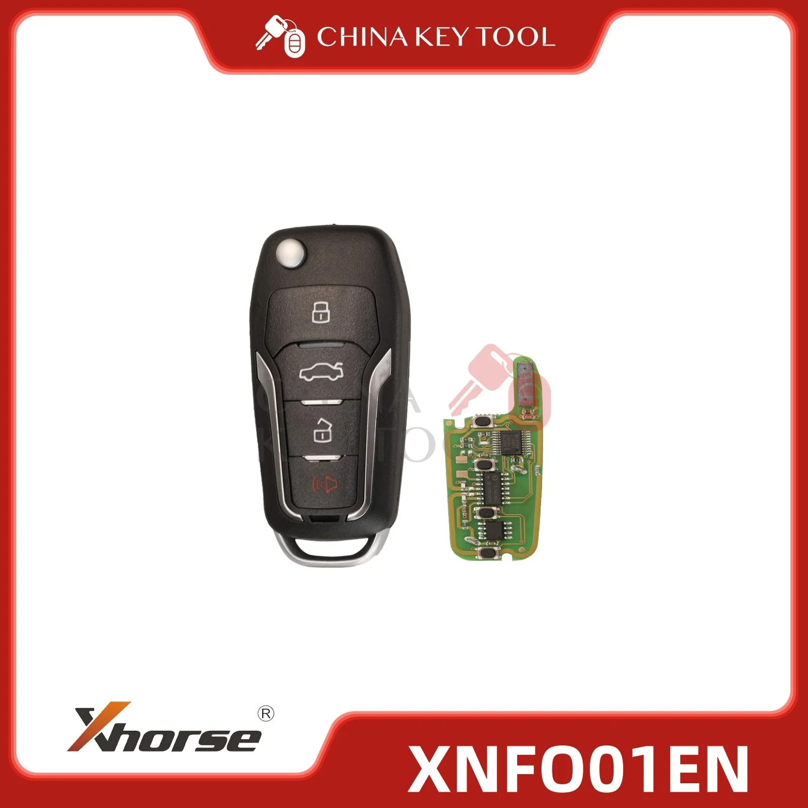Xhorse Wireless Remote Key 4 Buttons for Ford Style XNFO01EN Global Version
Xhorse Wireless Remote Key 4 Buttons for Ford Style XNFO01EN Global Version