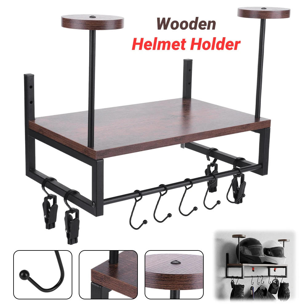Wooden Helmet Organizer Rack Wall Mounted Retro Helmets Hanger Moto Gear Storage Rack for Motorcycle Accesories Storage
Wooden Helmet Organizer Rack Wall Mounted Retro Helmets Hanger Moto Gear Storage Rack for Motorcycle Accesories Storage