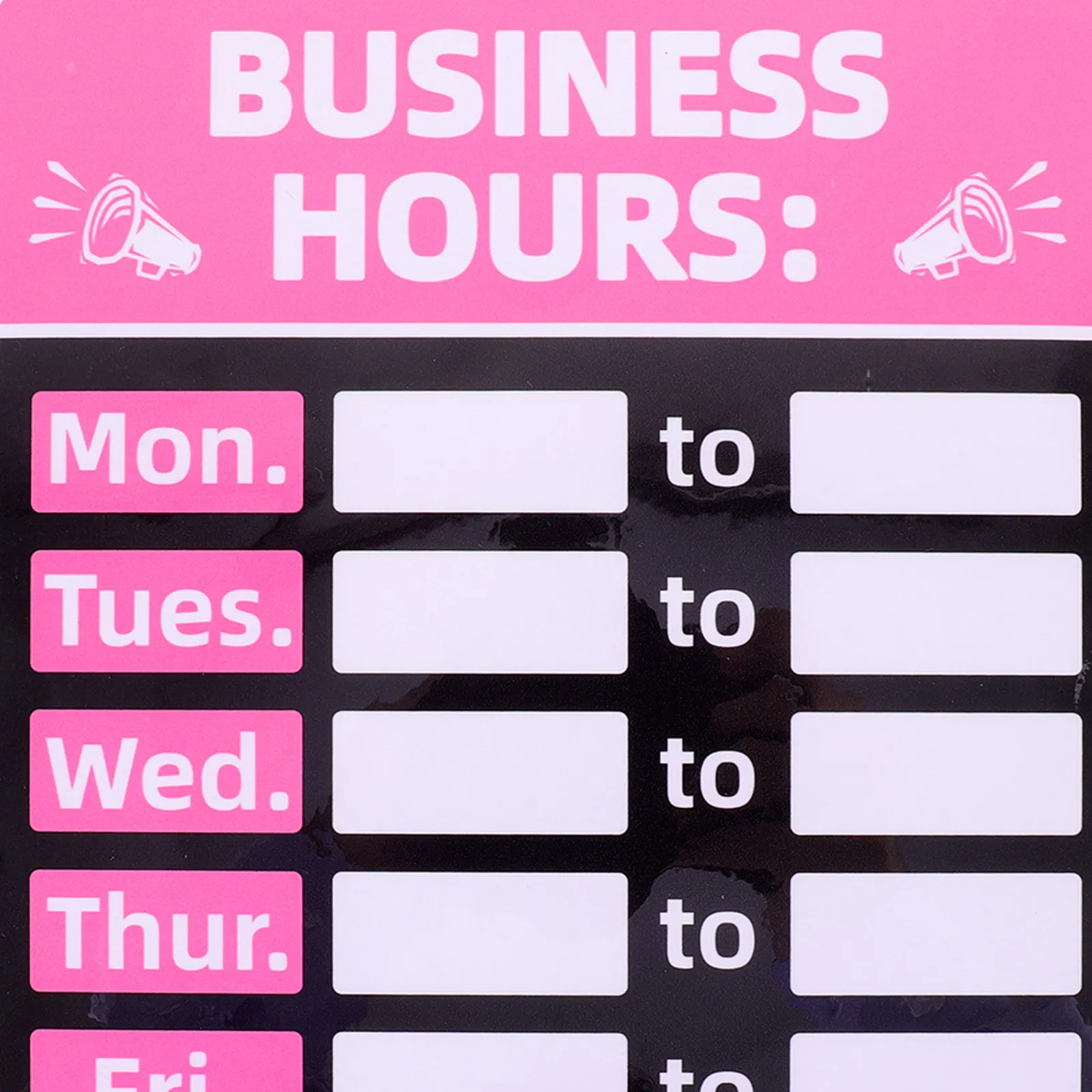 2Pcs Business Hours Sign PVC Self-Adhesive Store Opening Signs Decal for Shop Cafe Bakery Bank Sun Proof Waterproof Sticker
2Pcs Business Hours Sign PVC Self-Adhesive Store Opening Signs Decal for Shop Cafe Bakery Bank Sun Proof Waterproof Sticker