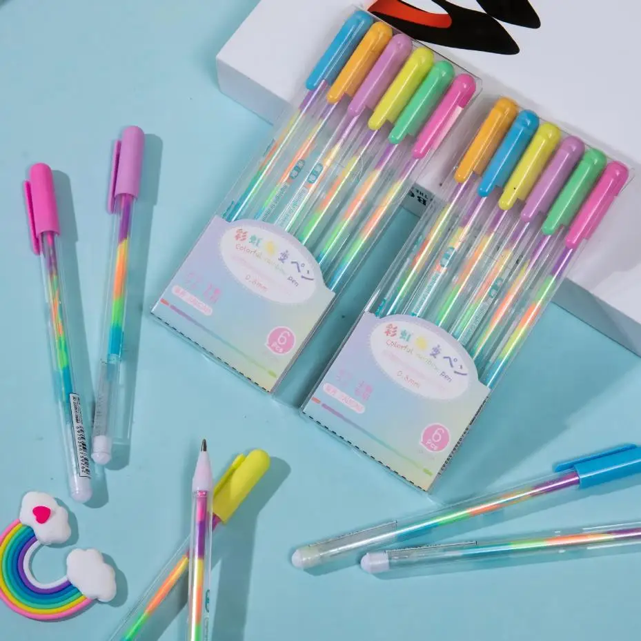 6Pcs/Set Gel Pen Graffiti Pen Cute Kawaii Color DIY Ballpoint Pen Color Chalk Drawing Rainbow Children's Diary Decoration
6Pcs/Set Gel Pen Graffiti Pen Cute Kawaii Color DIY Ballpoint Pen Color Chalk Drawing Rainbow Children's Diary Decoration