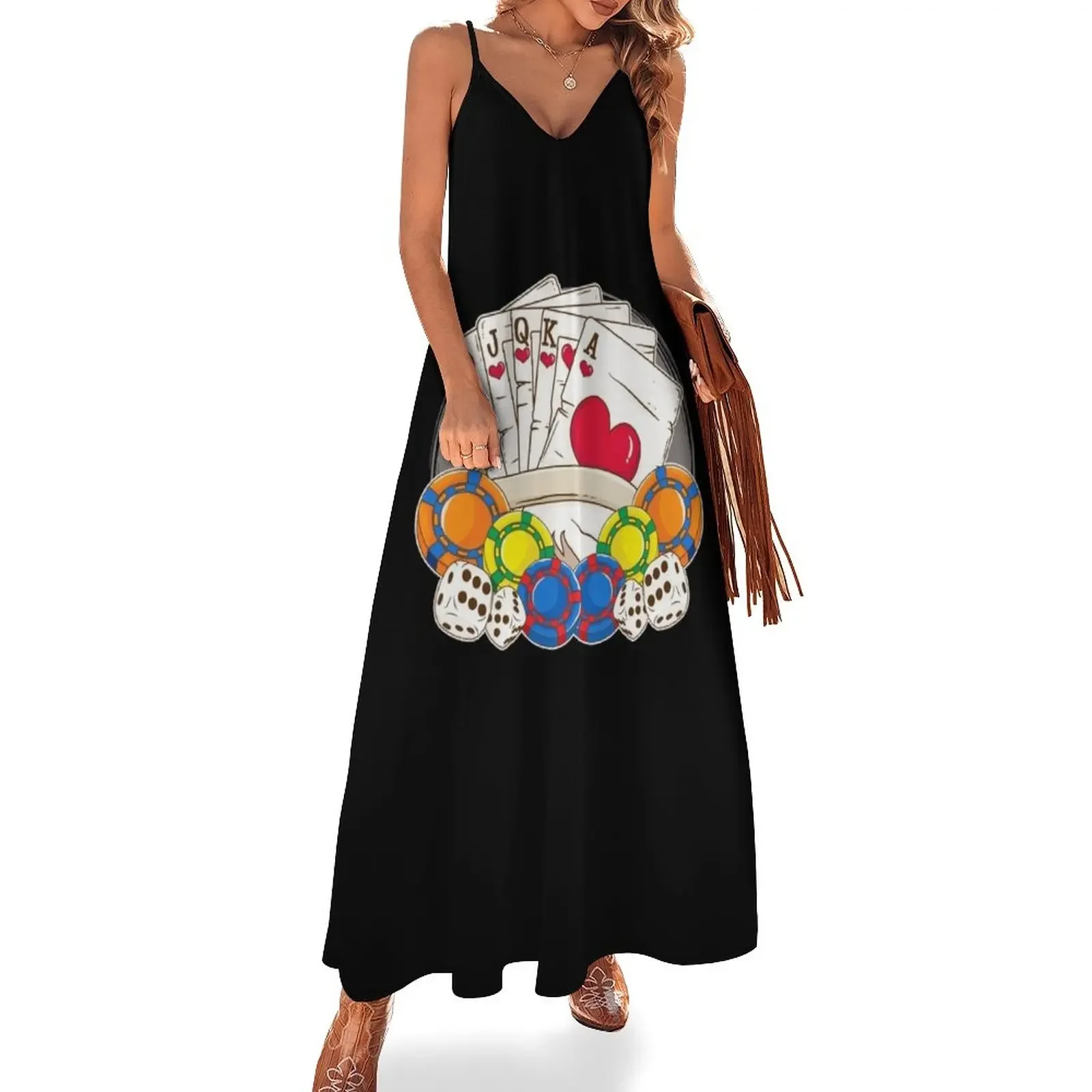 Royal Flush Casino Poker Player French Cards Chips Cubes Lucky Gambler Sleeveless Dress dresses for womens 2025 sexy dress Dress
Royal Flush Casino Poker Player French Cards Chips Cubes Lucky Gambler Sleeveless Dress dresses for womens 2025 sexy dress Dress