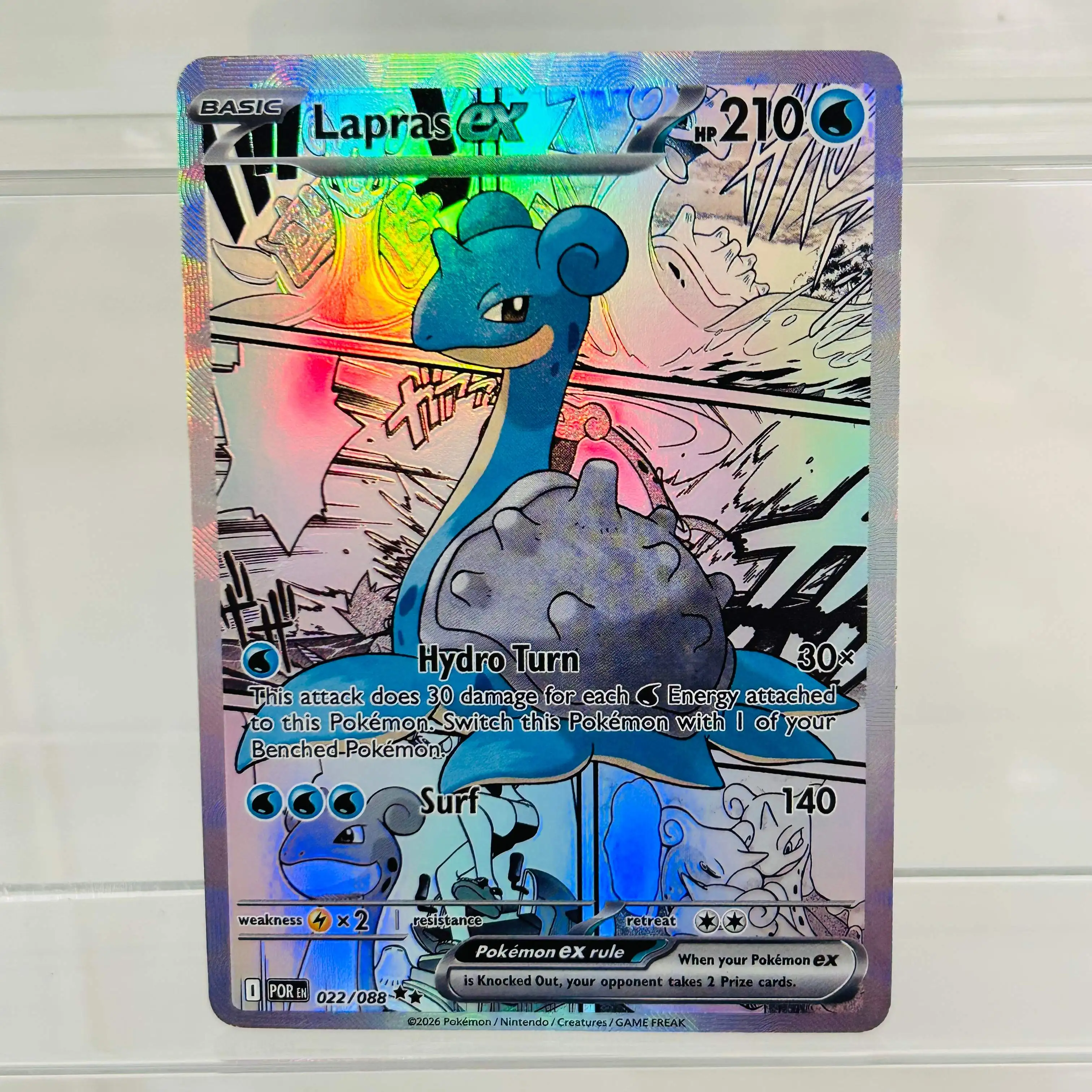 Pokemon English Lapras ex 022/088 DIY Holographic Foil Card, Perfect Condition Premium Anime Collection Card
Pokemon English Lapras ex 022/088 DIY Holographic Foil Card, Perfect Condition Premium Anime Collection Card