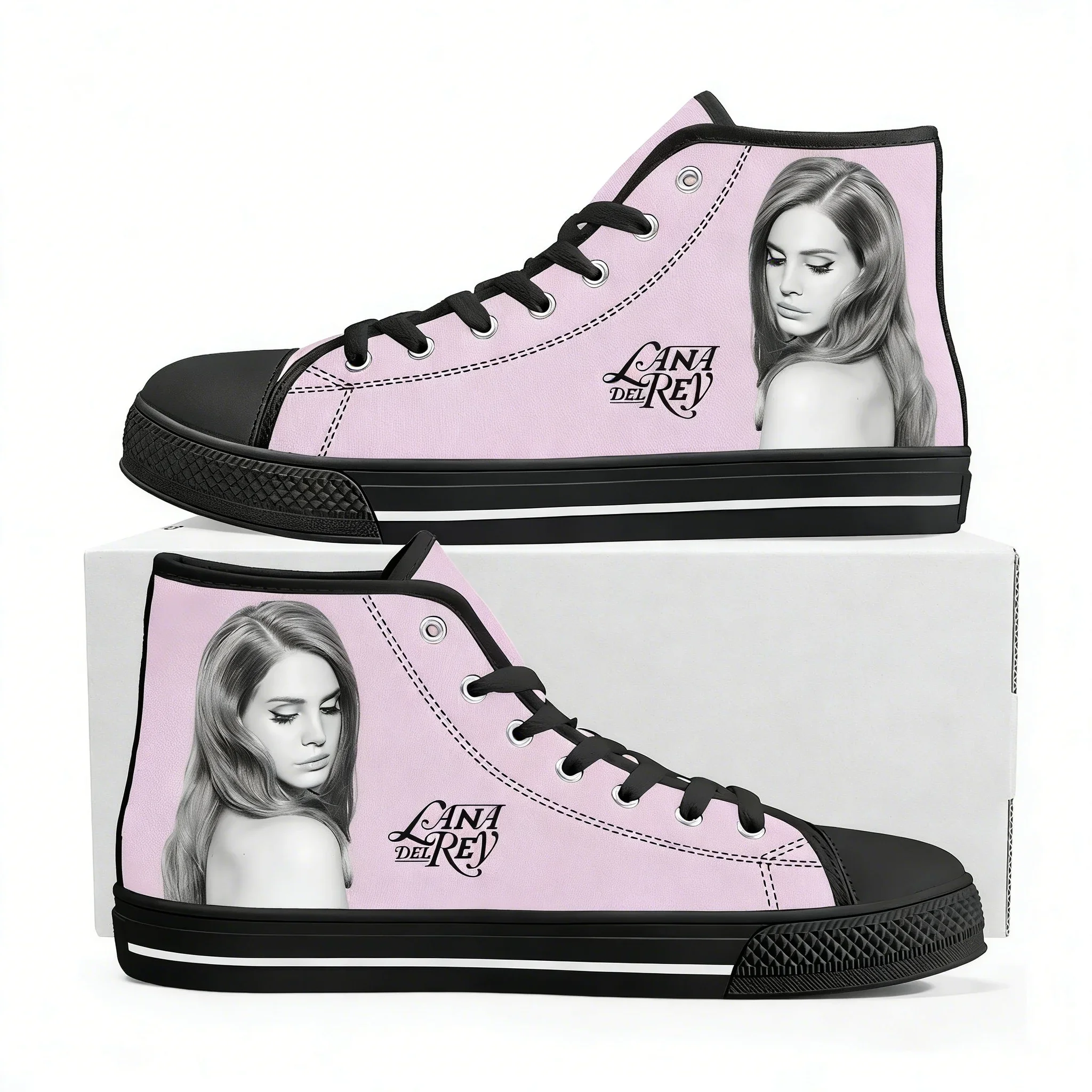 Lana Del Rey Singer High Top Shoes Men Women Canvas Sneaker Durable High Quality Sneakers Couple Footwear Custom Shoe Black
Lana Del Rey Singer High Top Shoes Men Women Canvas Sneaker Durable High Quality Sneakers Couple Footwear Custom Shoe Black