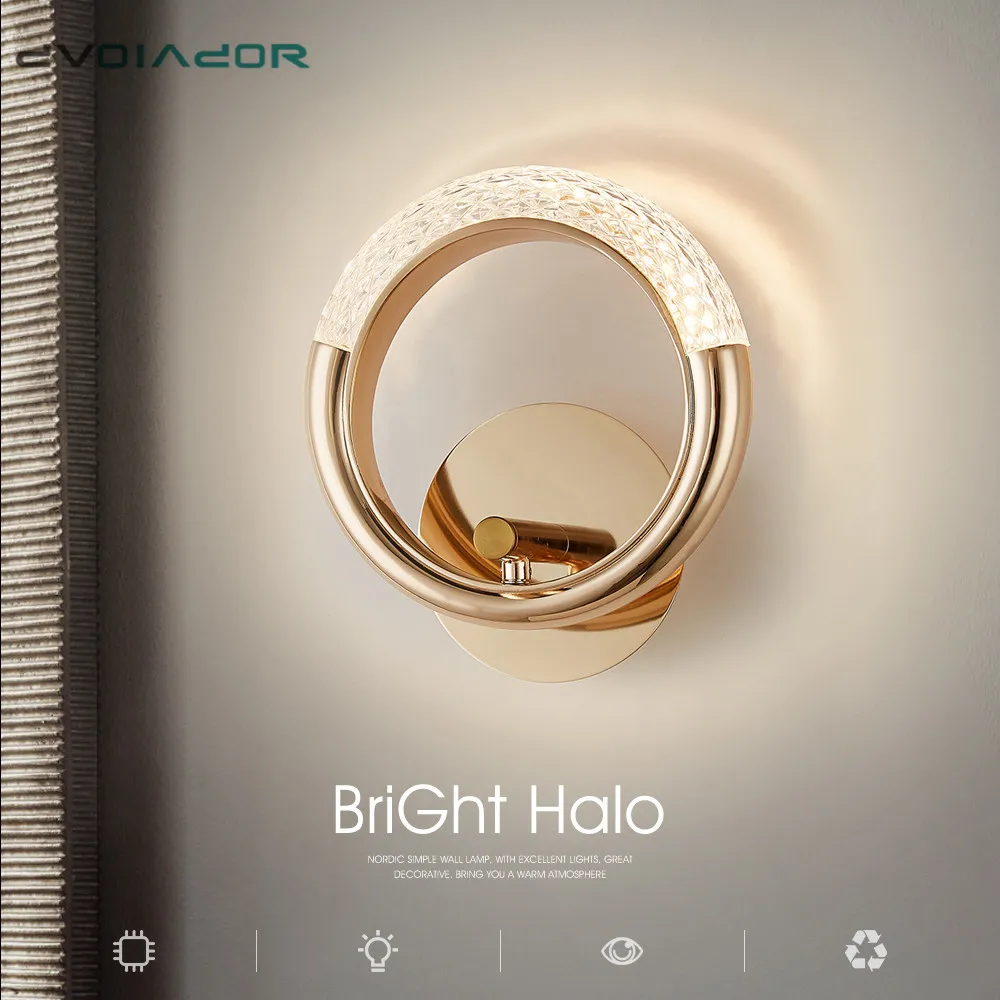 Modern Minimalist Wall Lamps Luxury Led Wall Light Round Crystal Wall Lighting Living Room bedroom Bedside Aisle Decoration
Modern Minimalist Wall Lamps Luxury Led Wall Light Round Crystal Wall Lighting Living Room bedroom Bedside Aisle Decoration