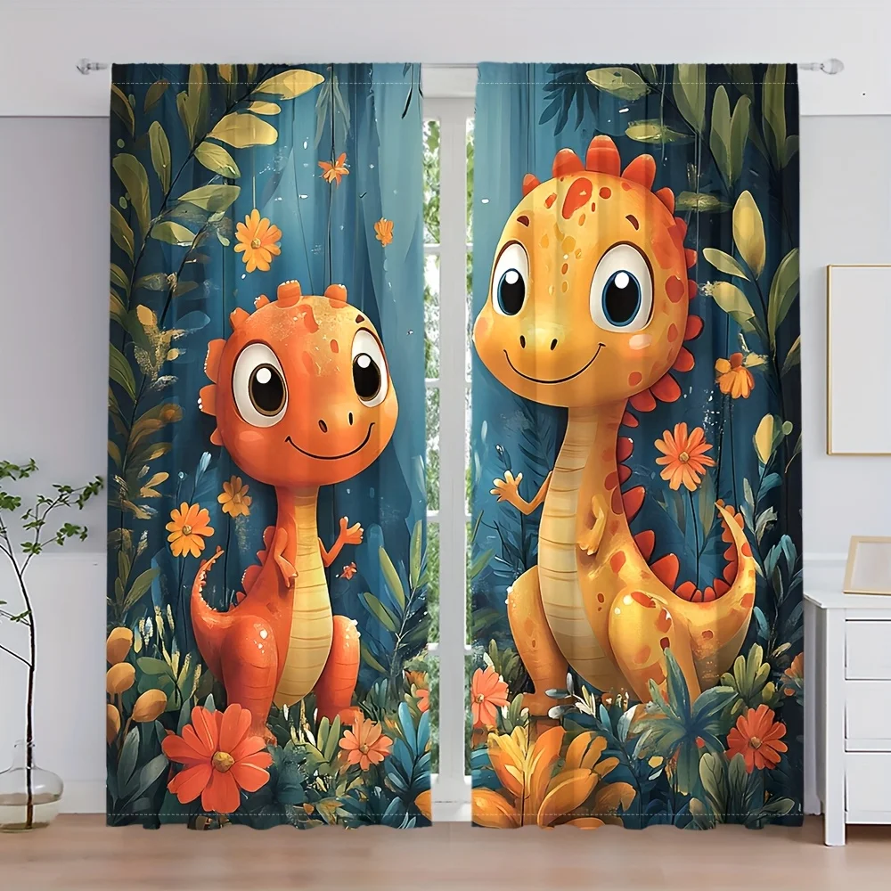 Cute Dinosaur Jungle Curtains Nursery Window Drapes Cartoon Kids Room Decor Tropical Print Home Decoration Curtain
Cute Dinosaur Jungle Curtains Nursery Window Drapes Cartoon Kids Room Decor Tropical Print Home Decoration Curtain