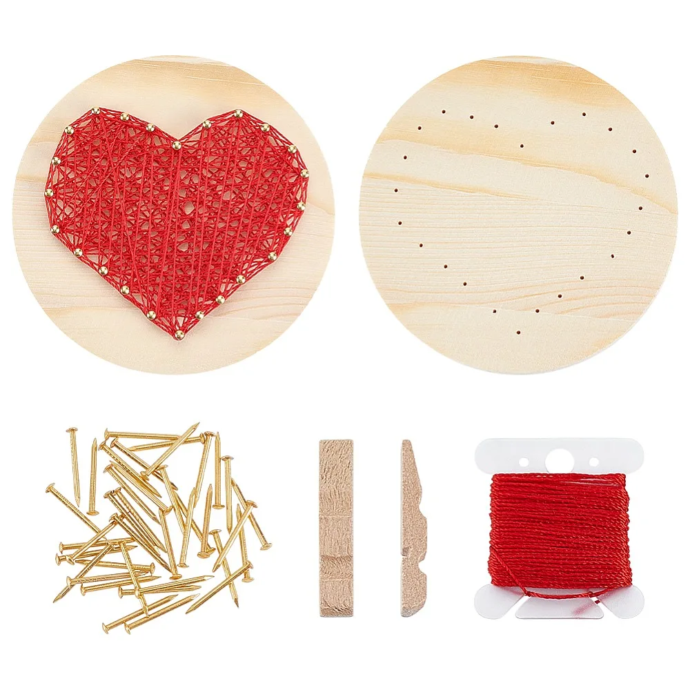 1Bag DIY String Art Kits Including Wooden Board Metal Nails Polyester Thread Mixed Color Heart 16x2.5mm Pin: 1mm 38pcs
1Bag DIY String Art Kits Including Wooden Board Metal Nails Polyester Thread Mixed Color Heart 16x2.5mm Pin: 1mm 38pcs
