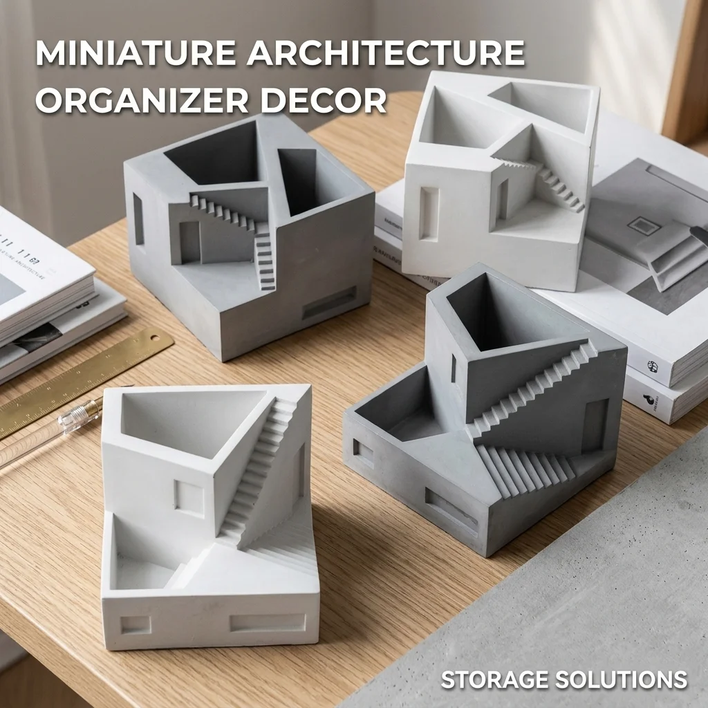 Nordic Concrete Pen Holder Architecture Design Ins Style Desktop Organizer Aesthetic Creative Cement Art Stationery Storage Box
Nordic Concrete Pen Holder Architecture Design Ins Style Desktop Organizer Aesthetic Creative Cement Art Stationery Storage Box