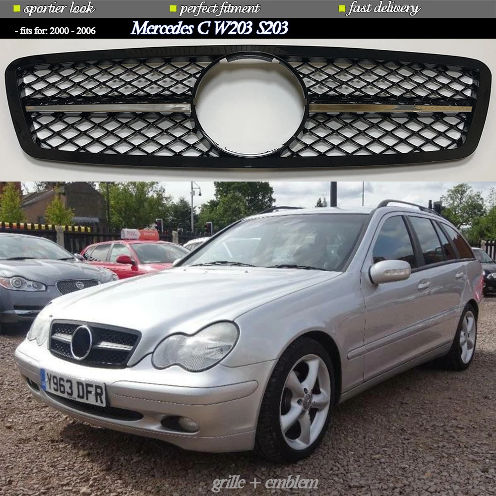Front Bumper Grille for Mercedes C Class W203 S203 2000 - 2006, Will Not Fit For C32 C63 ANG
Front Bumper Grille for Mercedes C Class W203 S203 2000 - 2006, Will Not Fit For C32 C63 ANG