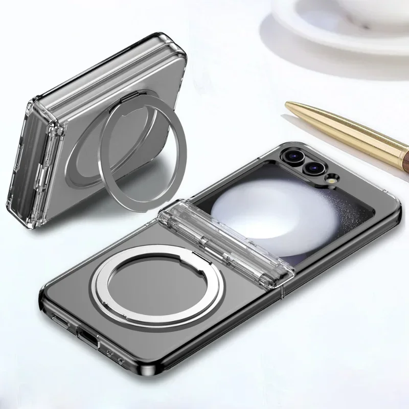 Slim Magnetic for MagSafe Phone Case with Ring Holder For Samsung Galaxy Z Flip 5 Hard PC Wireless Charge Ring Holder Cover
Slim Magnetic for MagSafe Phone Case with Ring Holder For Samsung Galaxy Z Flip 5 Hard PC Wireless Charge Ring Holder Cover