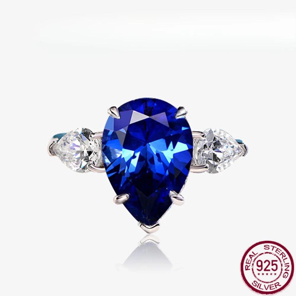 New Hot Selling S925 Silver Ring Women's Water Droplet 10 * 14 Platinum Plated High Carbon Diamond 6-carat Wedding Jewelry
New Hot Selling S925 Silver Ring Women's Water Droplet 10 * 14 Platinum Plated High Carbon Diamond 6-carat Wedding Jewelry