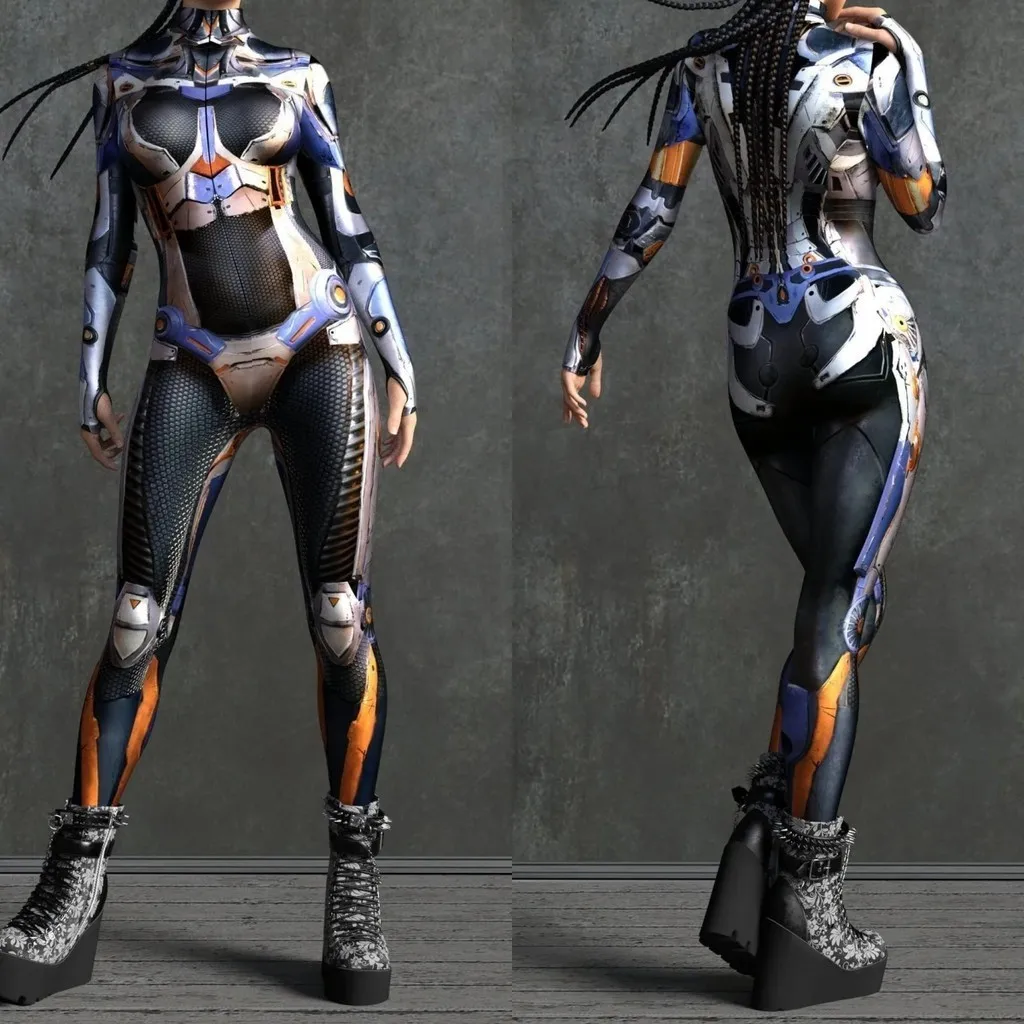 Unisex Cyber Punk 3D Digital Printing Halloween Party Role Play Outfit Women Men Cosplay Costume Carnival Jumpsuit
Unisex Cyber Punk 3D Digital Printing Halloween Party Role Play Outfit Women Men Cosplay Costume Carnival Jumpsuit