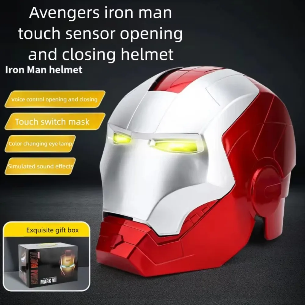 Electric Voice Control Iron Man Helmet with Eyes Light Change Effect Jarvis Ironman Mask Cosplay Toy for Birthday Gift
Electric Voice Control Iron Man Helmet with Eyes Light Change Effect Jarvis Ironman Mask Cosplay Toy for Birthday Gift