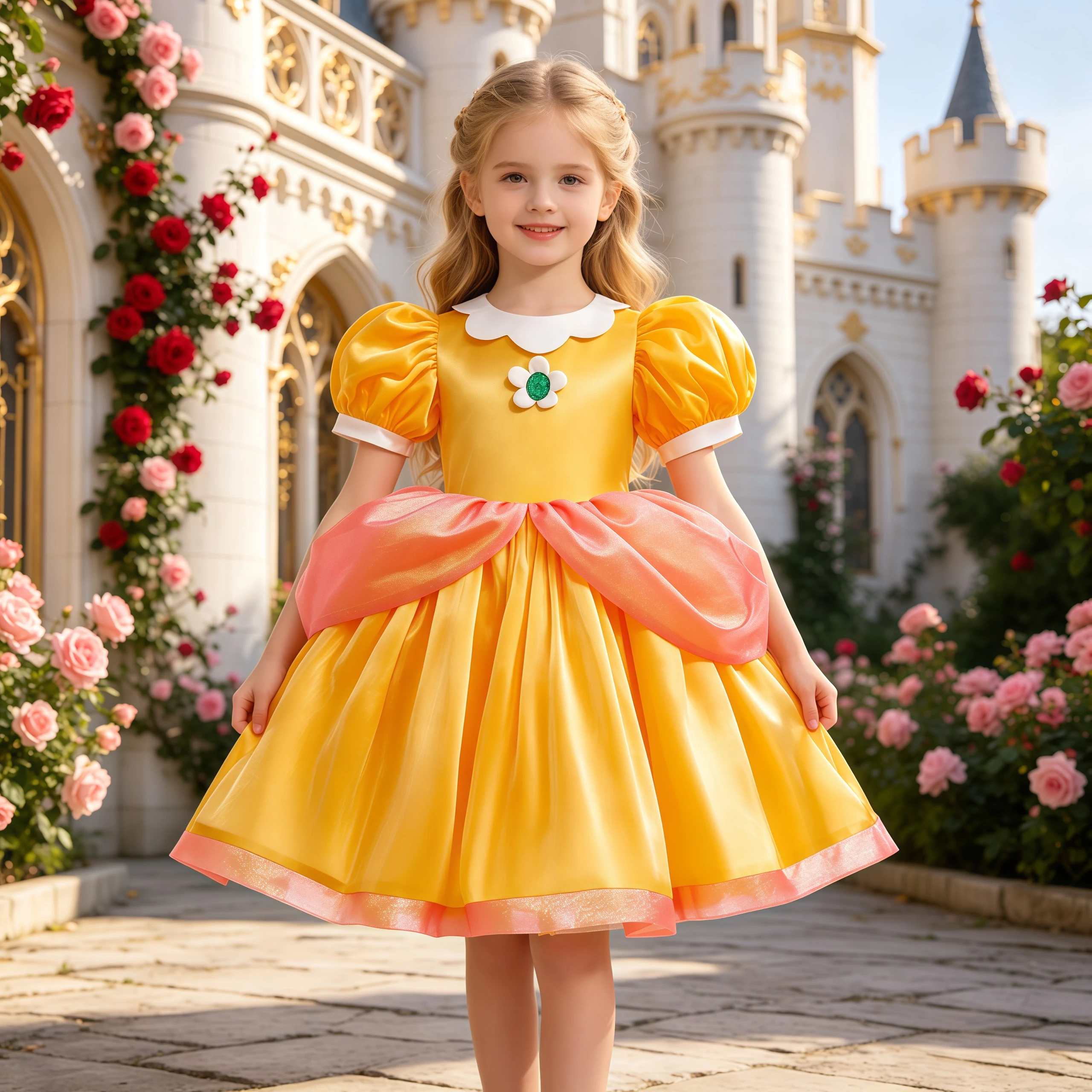 Girls New Movie Peach Yellow Princess Dress Disguise Costume Super Bros Cosplay Kids Halloween Birthday Party Carnival Outfits
Girls New Movie Peach Yellow Princess Dress Disguise Costume Super Bros Cosplay Kids Halloween Birthday Party Carnival Outfits