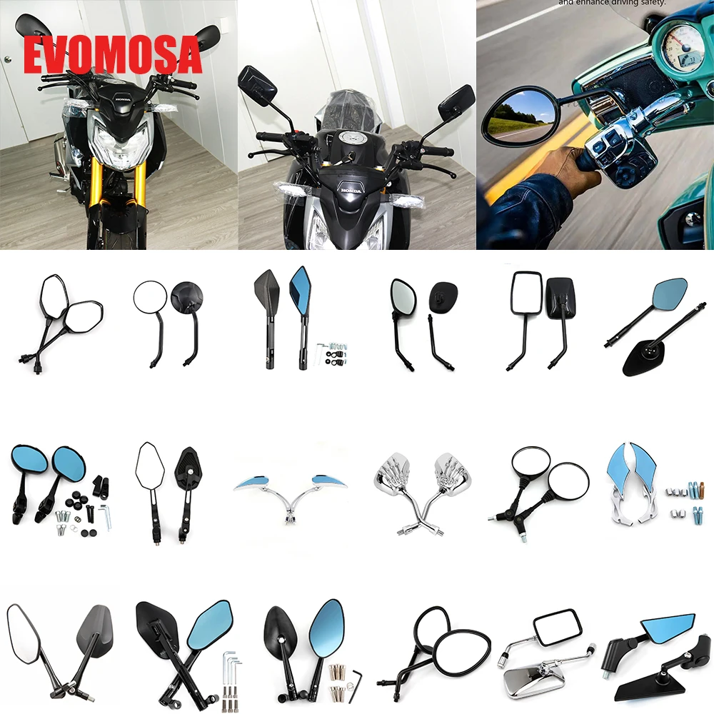 Motorcycle Side Mirror Foldable Rearview Mirrors Universal Bike Handlebar Mirror Side Back View Mirror E-bike Scooter 10mm Screw
Motorcycle Side Mirror Foldable Rearview Mirrors Universal Bike Handlebar Mirror Side Back View Mirror E-bike Scooter 10mm Screw