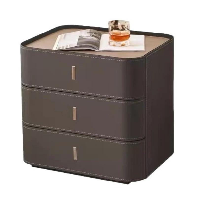 Saddle leather bedside table Italian minimalist solid wood light luxury side table high-end designer bedside table
Saddle leather bedside table Italian minimalist solid wood light luxury side table high-end designer bedside table