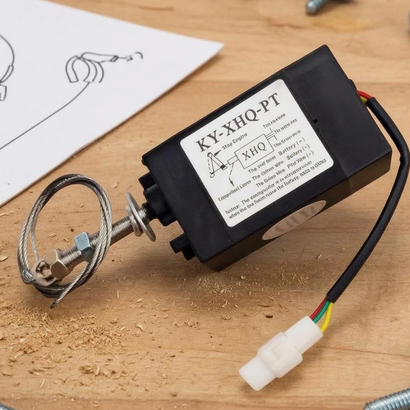 Engine Engine Stop Solenoid Automatic Return Generator Shutdown Solenoid Steel Wire Rope White Connector
Engine Engine Stop Solenoid Automatic Return Generator Shutdown Solenoid Steel Wire Rope White Connector