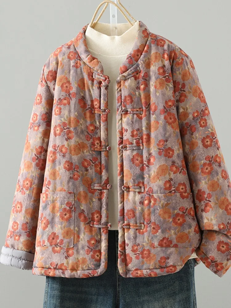 Утепленное хлопковое женское зимнее короткое пальто с цветочным принтом, на пуговицах, с хлопковой подкладкой, приталенное, для мам
Утепленное хлопковое женское зимнее короткое пальто с цветочным принтом, на пуговицах, с хлопковой подкладкой, приталенное, для мам
