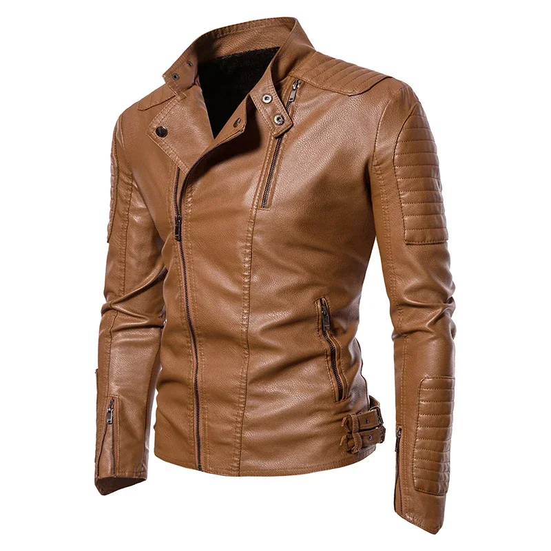 Autumn Winter Men's Leather Jakcets Fleece PU Motorcycle Leather Suede Outerwear Men Fashion Moto Biker Turn Down Collar Jacket
Autumn Winter Men's Leather Jakcets Fleece PU Motorcycle Leather Suede Outerwear Men Fashion Moto Biker Turn Down Collar Jacket