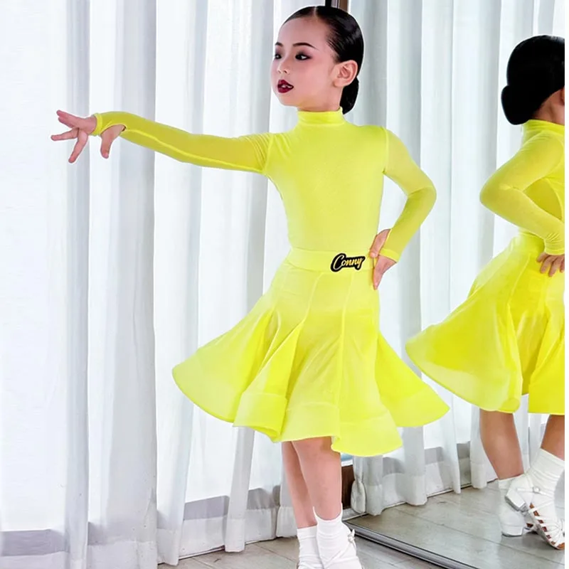 Yellow Latin Dance Competition Suit Girls Cha Cha Stage Performance Costume Rumba Practice Clothes Long Sleeve Top Ruffled Skirt
Yellow Latin Dance Competition Suit Girls Cha Cha Stage Performance Costume Rumba Practice Clothes Long Sleeve Top Ruffled Skirt