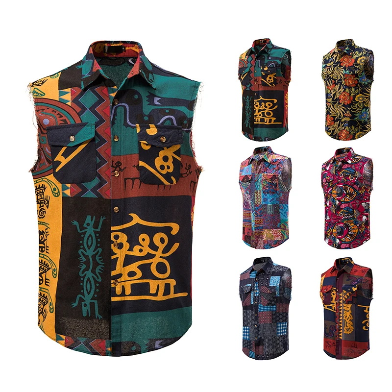 2023 Summer Men Male Vest Waistcoat Cotton Floral Casual Turndown Collar Sleeveless Men's Casual Vests V10
2023 Summer Men Male Vest Waistcoat Cotton Floral Casual Turndown Collar Sleeveless Men's Casual Vests V10