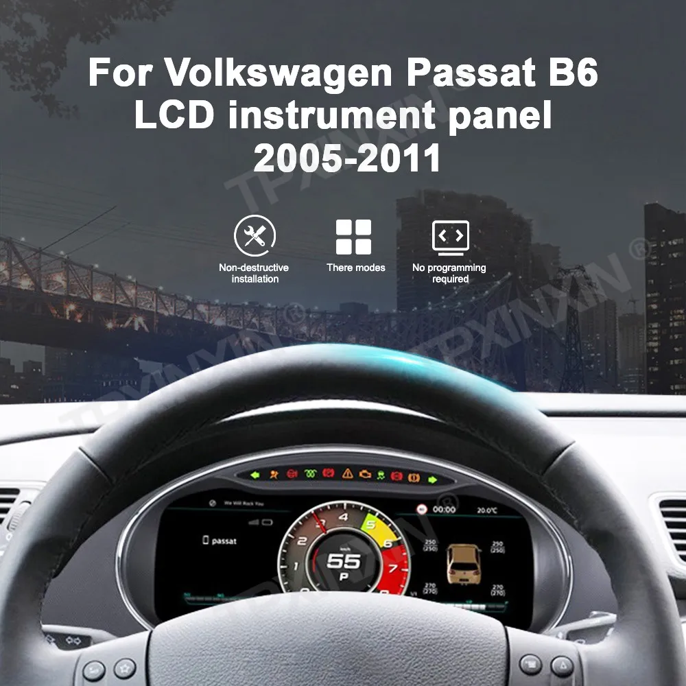 Display Dashboard For VW Passat B6 Magotan 2005~2011 Digital Performance LCD Speed Table Car Virtual Lossless installation
Display Dashboard For VW Passat B6 Magotan 2005~2011 Digital Performance LCD Speed Table Car Virtual Lossless installation