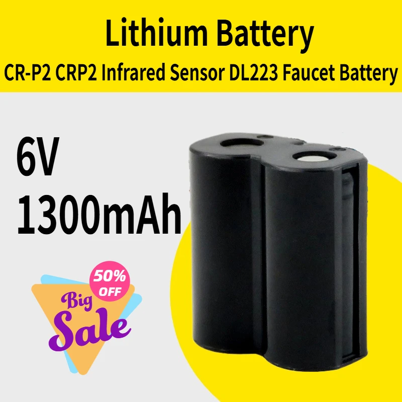 1300mAh CR-P2 Battery 6V Camera CRP2 Infrared Sensor DL223 Faucet Lithium Battery
1300mAh CR-P2 Battery 6V Camera CRP2 Infrared Sensor DL223 Faucet Lithium Battery