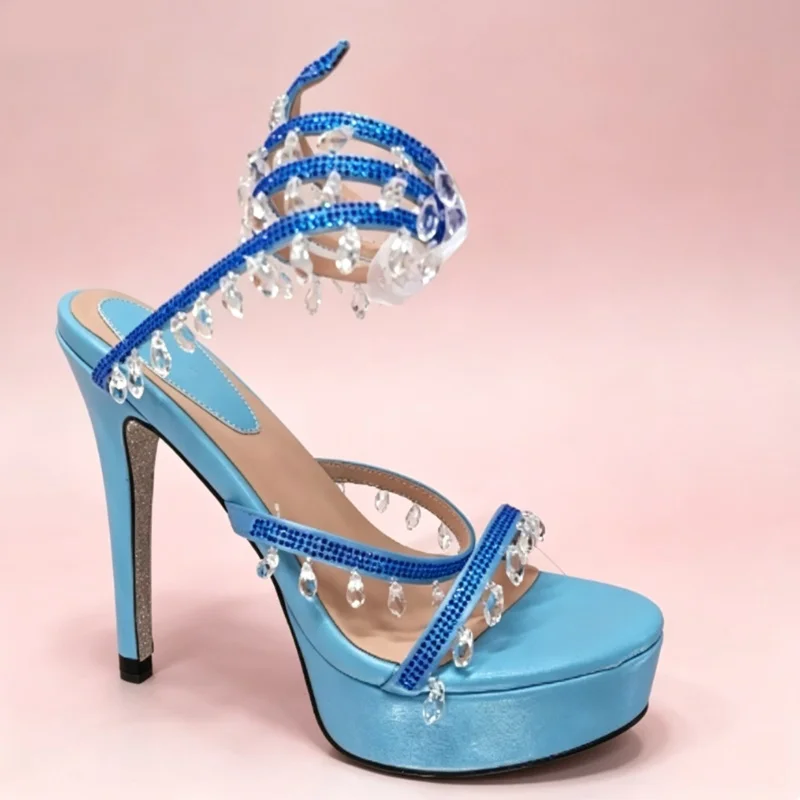 Bling Bling Crystal Crystal Tassel Platform High Heel Sandals Women Open Toe Rhinestone Ankle Strap Heels Wedding Party Shoes
Bling Bling Crystal Crystal Tassel Platform High Heel Sandals Women Open Toe Rhinestone Ankle Strap Heels Wedding Party Shoes