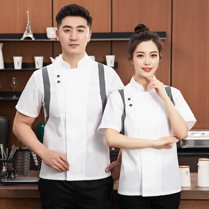 New Summer Chef Overalls Short Sleeve Men's and Women's School Hotel Catering Restaurant Cake Baker Clothes Breathable
New Summer Chef Overalls Short Sleeve Men's and Women's School Hotel Catering Restaurant Cake Baker Clothes Breathable