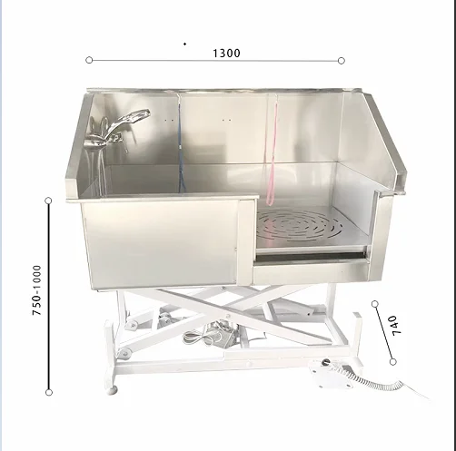 304 Stainless Steel Walk-in Dog Bath with Leak-proof Grooming Tub with Floor Grille and Cushions
304 Stainless Steel Walk-in Dog Bath with Leak-proof Grooming Tub with Floor Grille and Cushions
