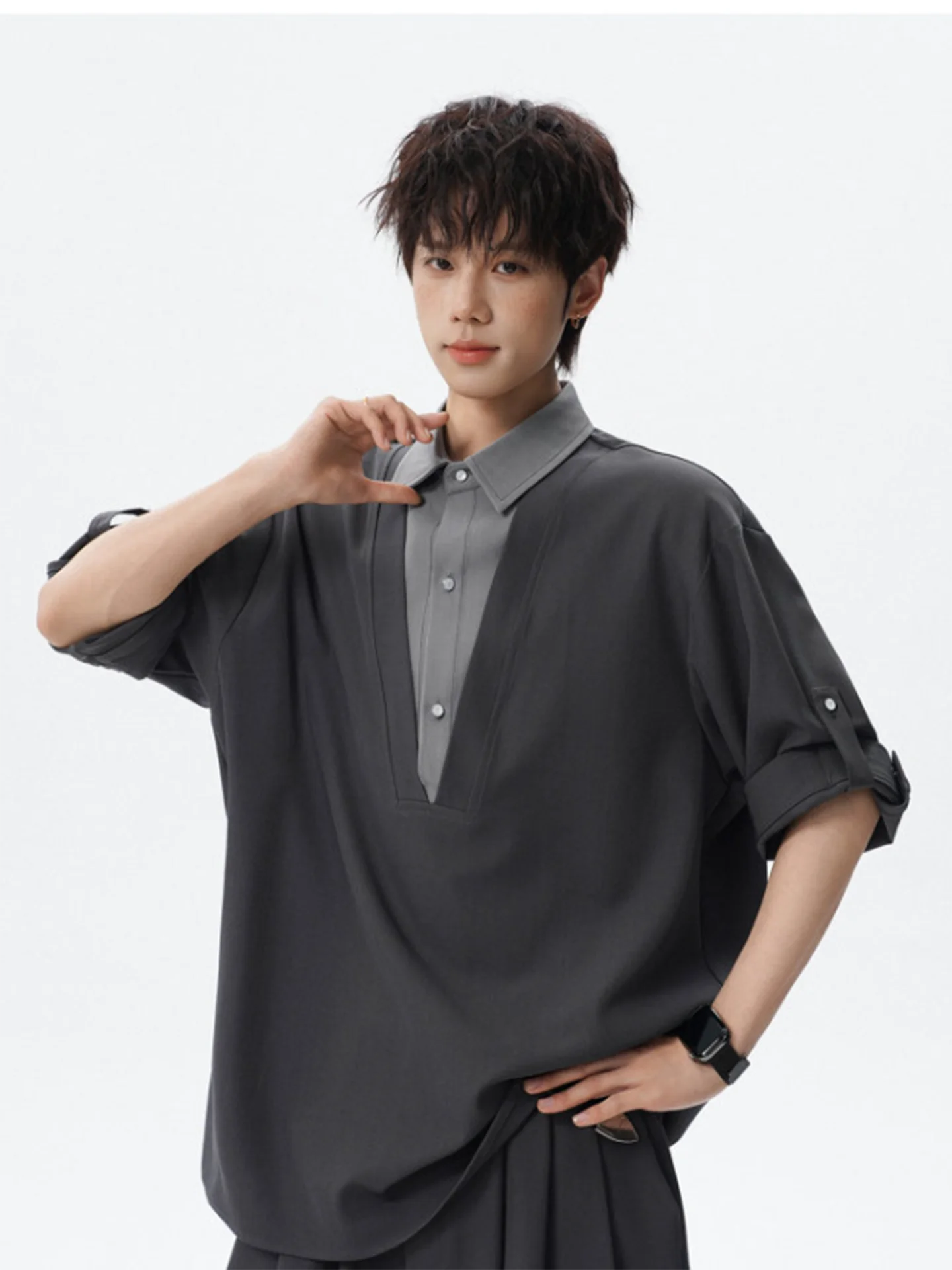 Men's Ice Silk Short Sleeve Shirt Clean Fit Summer Design Sensation Shirt Loose Version Fake Two-Piece Washed Polyester ...
Men's Ice Silk Short Sleeve Shirt Clean Fit Summer Design Sensation Shirt Loose Version Fake Two-Piece Washed Polyester ...