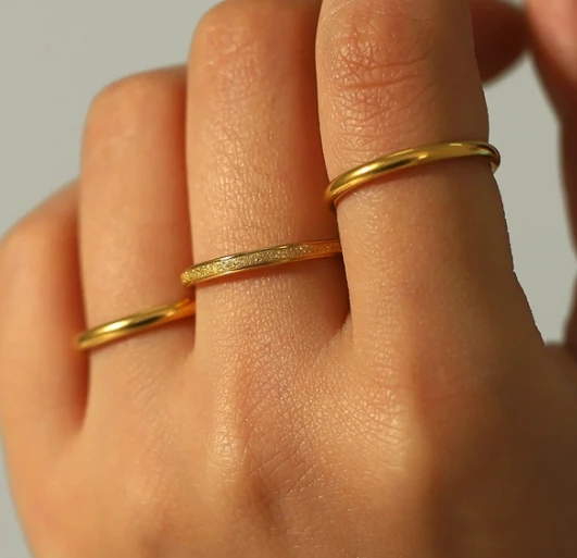 3Pcs/set Vintage 18K Gold Plated Stainless steel Rings for Women Fashion Jewelry Gift Simple Ring
3Pcs/set Vintage 18K Gold Plated Stainless steel Rings for Women Fashion Jewelry Gift Simple Ring