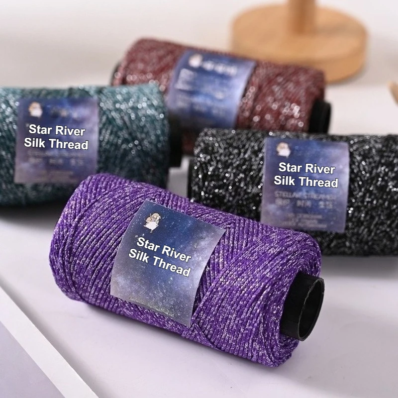 130g/Lot Sparkling Silver Wire Hollow Cotton Yarn 2mm Colorful Cottons Rope Handmade DIY Craft Bag,Carpet,Knitting Sewing Thread
130g/Lot Sparkling Silver Wire Hollow Cotton Yarn 2mm Colorful Cottons Rope Handmade DIY Craft Bag,Carpet,Knitting Sewing Thread