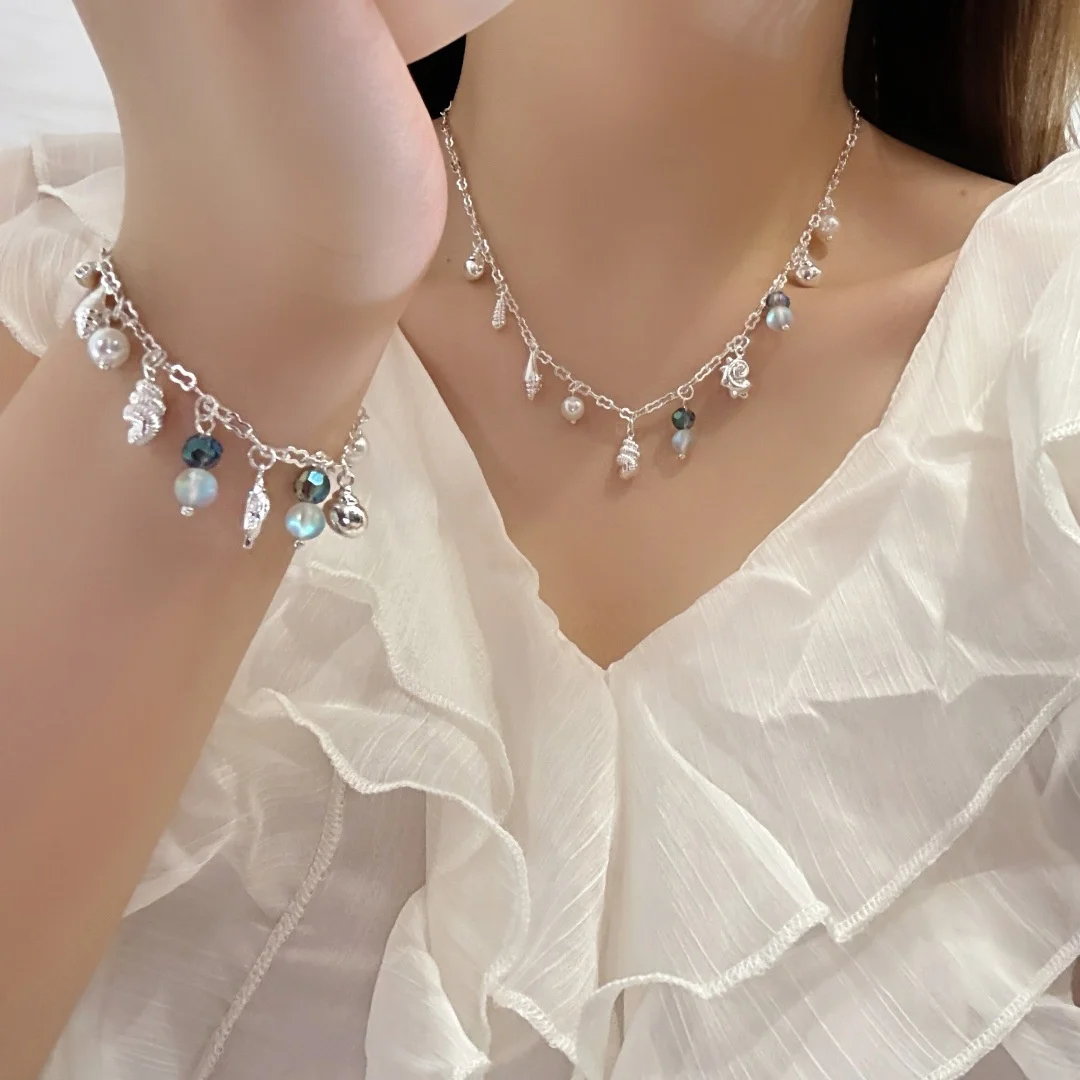 DUTRIEUX Bohemia Beach Conch Shell Pearl Vacation Necklace Bracelet Set Unique Exquisite Choker Hand Chain Women Jewelry Gifts
DUTRIEUX Bohemia Beach Conch Shell Pearl Vacation Necklace Bracelet Set Unique Exquisite Choker Hand Chain Women Jewelry Gifts